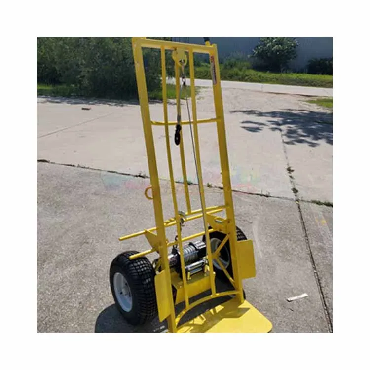 

Commercial 1000kg Load Electric Stainless Steel Hand Pallet Truck Easy Move Car Goods Trolleys Inflatable Dolly Mesh Platform