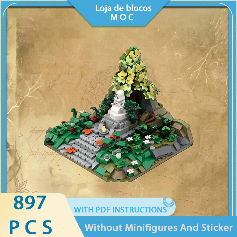 Exquisite new product MOC building block film model Rivendell - MILS, Gilrain Monument modular children's toy DIY gift assembly