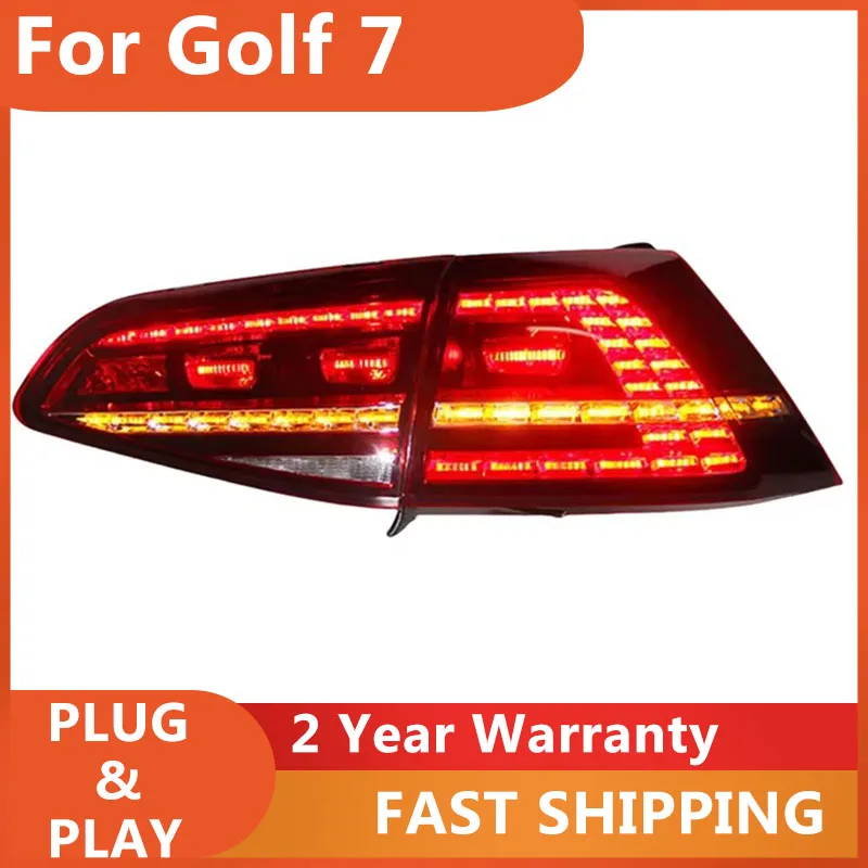 

Стайлинг автомобиля для Volkswagen VW Golf 7, задний фонарь MK7 Golf7 Golf7.5 MK7.5, дизайн, задний фонарь, задний DRL, противотуманный тормоз, указатель поворота, задний ход