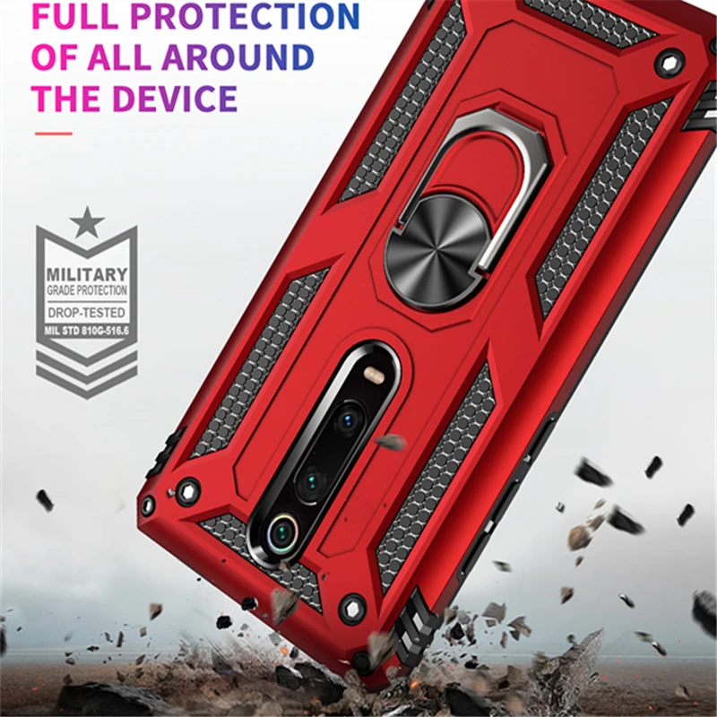 Hard Armor Kickstand Case for Xiaomi Redmi K20 K30 Note 8T 8 7 Pro 8A 7A Mi 9 9T CC9 A3 Lite Note10 Play Anti-knock Cover