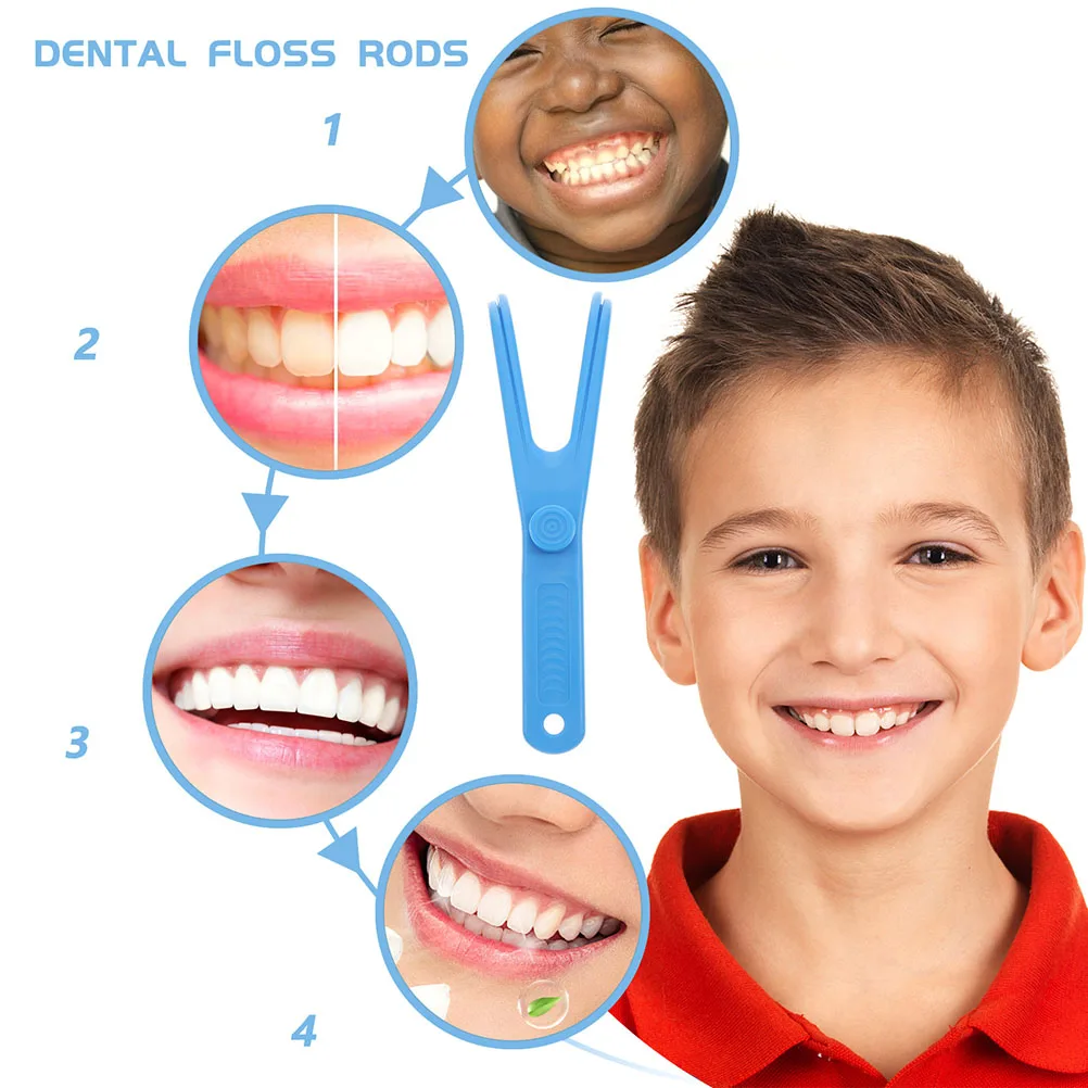 Soporte para hilo Dental, herramienta de higiene bucal, 6 piezas