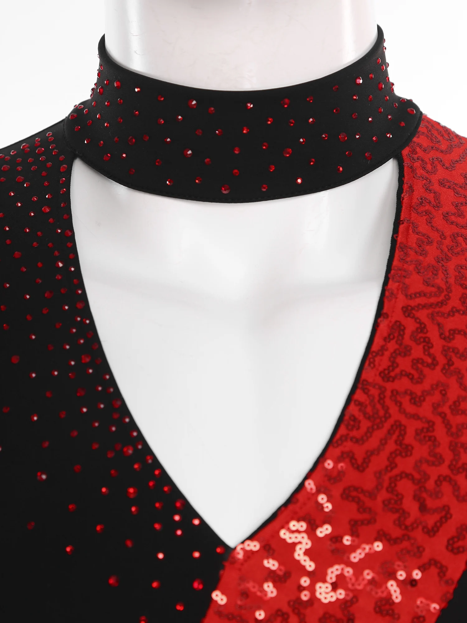 Mens Jazz Dance Leotards Long Sleeve Glittery Rhinestones Bodysuit Latin Dancewear for Rumba Chacha Ballet Ballroom Dance Shirts