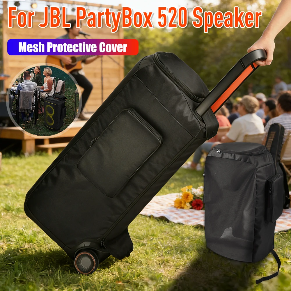 

Чехол для колонки JBL PartyBox 520 с застежкой-молнией, утолщенный нейлоновый чехол для хранения колонки, защита от царапин, аксессуары для колонок