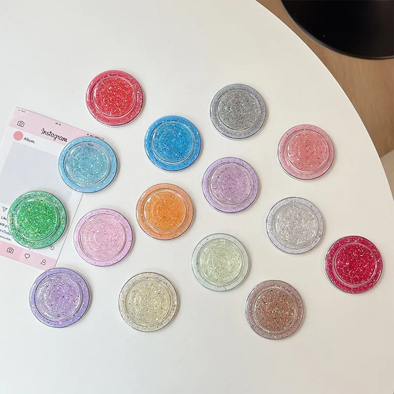 

Y2K Магнитный держатель с геометрическим рисунком и блестками, универсальная подставка для телефона Griptok, держатель для iPhone, Pad Magsafe Smart Tok