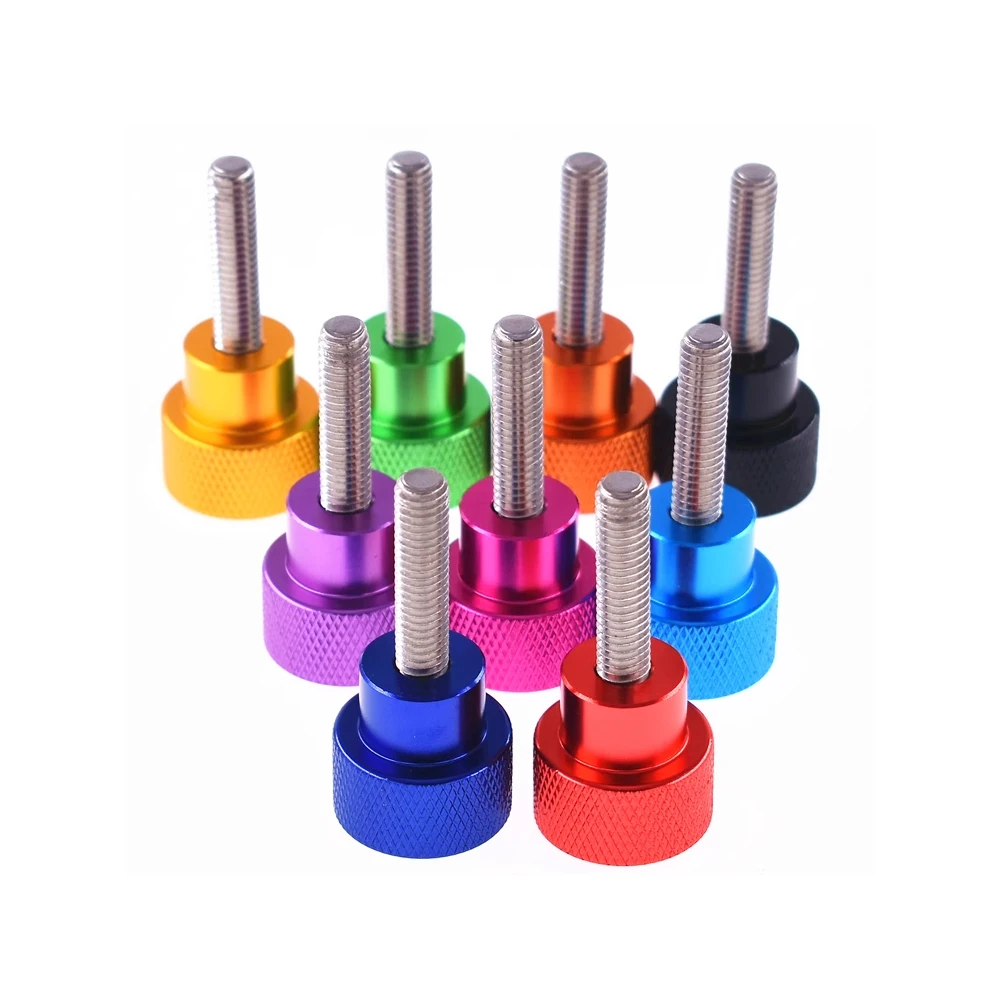 Weiyi Aluminium-Daumenschrauben 6 # -32 UNC-Gewinde, farbige Rändelköpfe, SUS304 Edelstahl-Handspannbolzen für Kamerastative – Detail 8