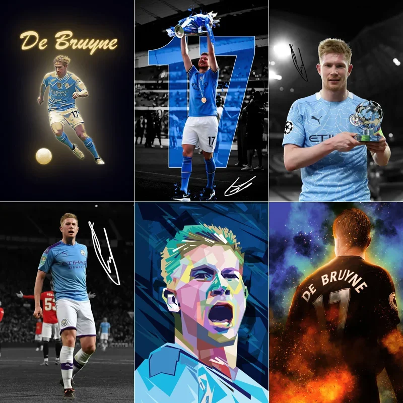 

De Bruyne Football Sport Metal Sign Poster Garage Room Decor Living Bar Custom Tin Vintage Home Decoration Wall Art Posters