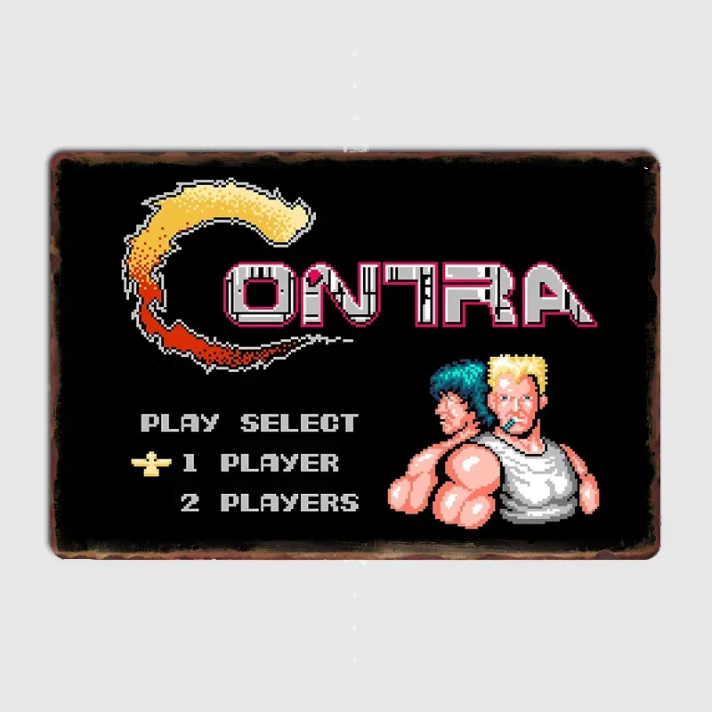 Proud Contra gaming Shirt Video Game Poster Metal Plaque Tin Sign Custom Home Decor Room Decoration