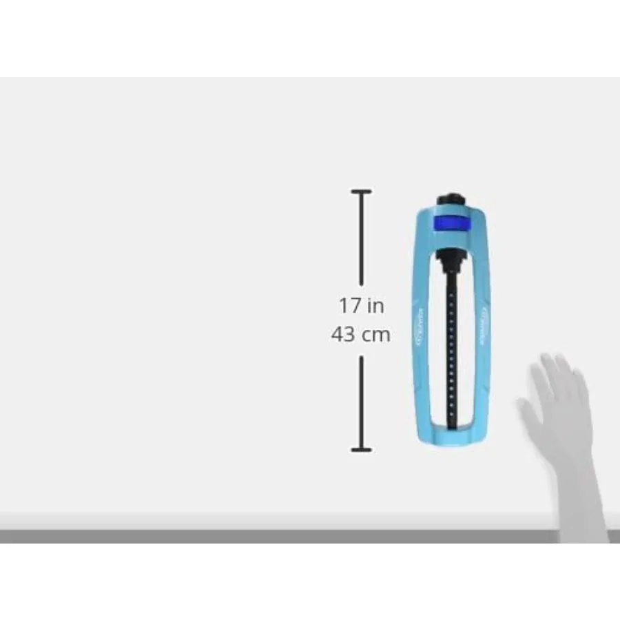 Indestructible Oscillating Sprinkler with Adjustable Spray and Metal Base for Large Yard Coverage up to 3600 Sq. Ft. Max Spray