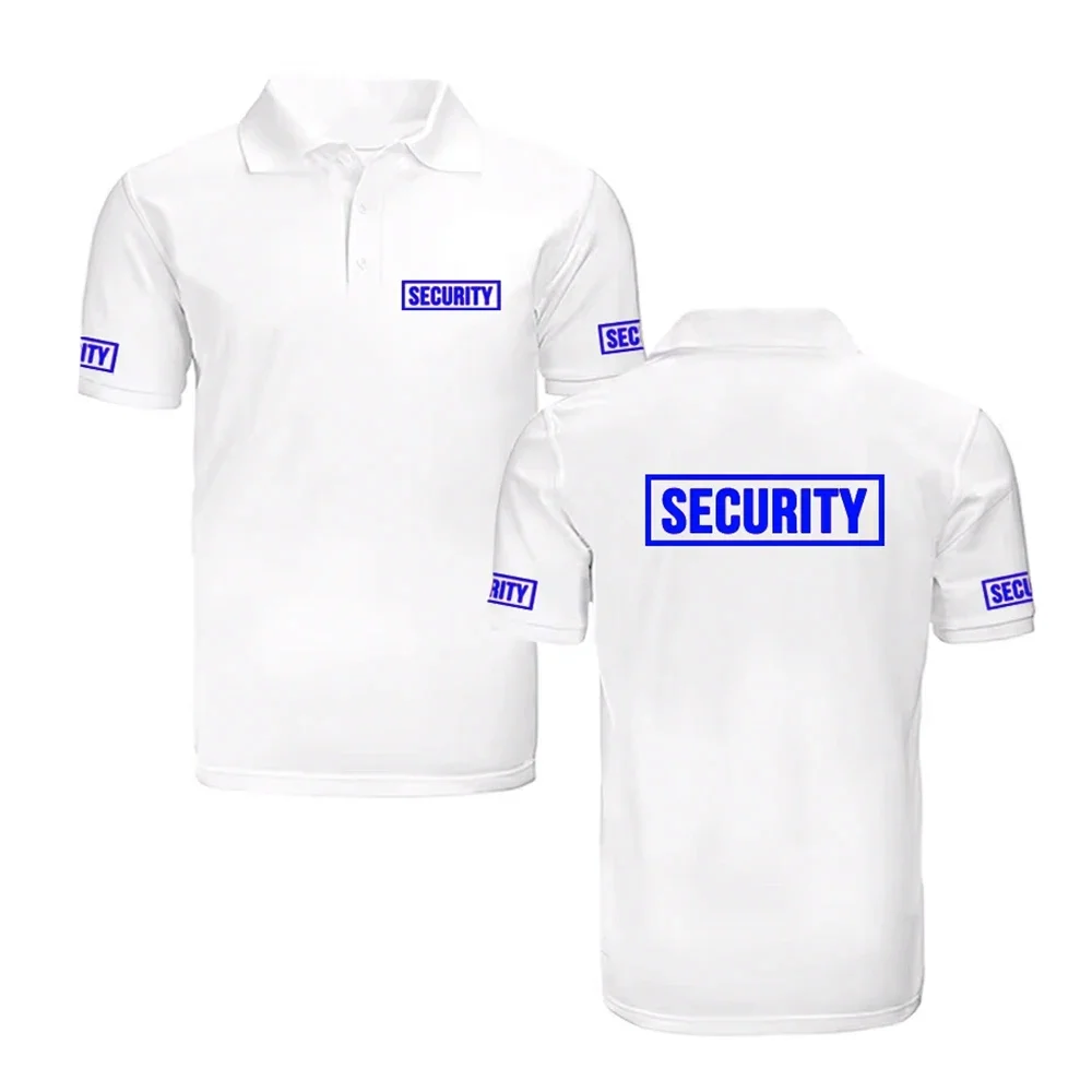 Security Department Work Uniforms Classic Black And White POLO Shirt Bodyguard Doorman Security Manager Work Clothes Purchase