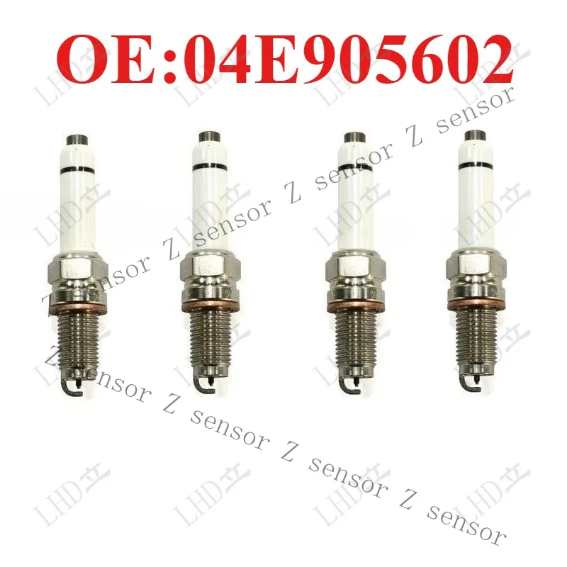 RRR+ 4Pcs Spark Plugs For Audi Q2 Q3 A3 Jetta Golf Tiguan Polo 1.4T EA211 04E905602
