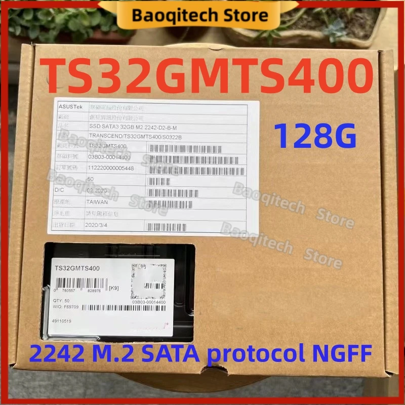 Unidad de Estado Sólido Original TS32GMTS400 de Transcend MTS400, 32GB/128GB, Protocolo SATA M2 2242 NGFF MLC