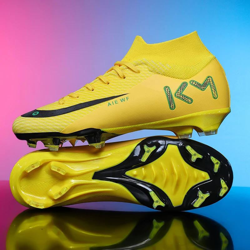 

New Men Match Football Boots Ankle Non-Slip TF/FG Professional Soccer Shoes Boys Sneakers Comfortable Sports Shoes Unisex