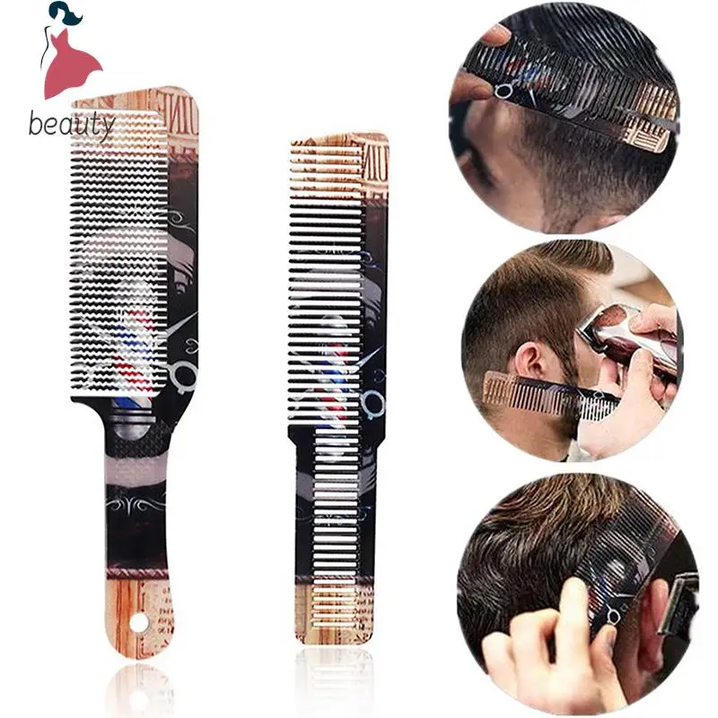 Barbershop Professional Retro Print Flat Top Clipper barbering Comb Hairdressing Men Women Hair Cutting Combs Salon Styling Tool