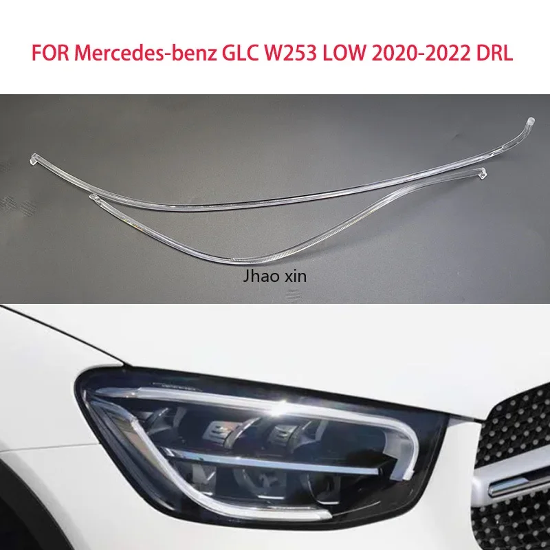 For Mercedes-benz GLC W253 LOW 2020-2022 DRL Light Guide Plate Light Guide Tube Headlight Daytime Running Light Guide Angel Eye