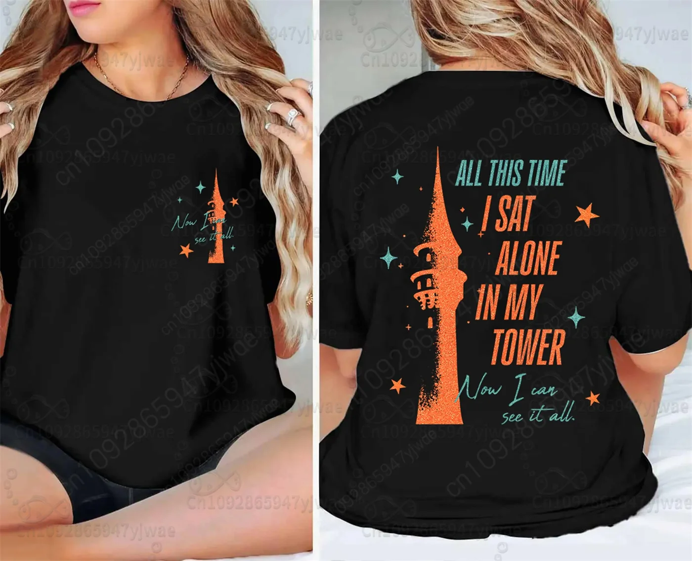 مصير أوفيليا قمت وحدي في برجتي قميص كلمات الموسيقى ألبوم جديد 2025 إصدار الهدايا تي شيرت صيفي نسائي قطني