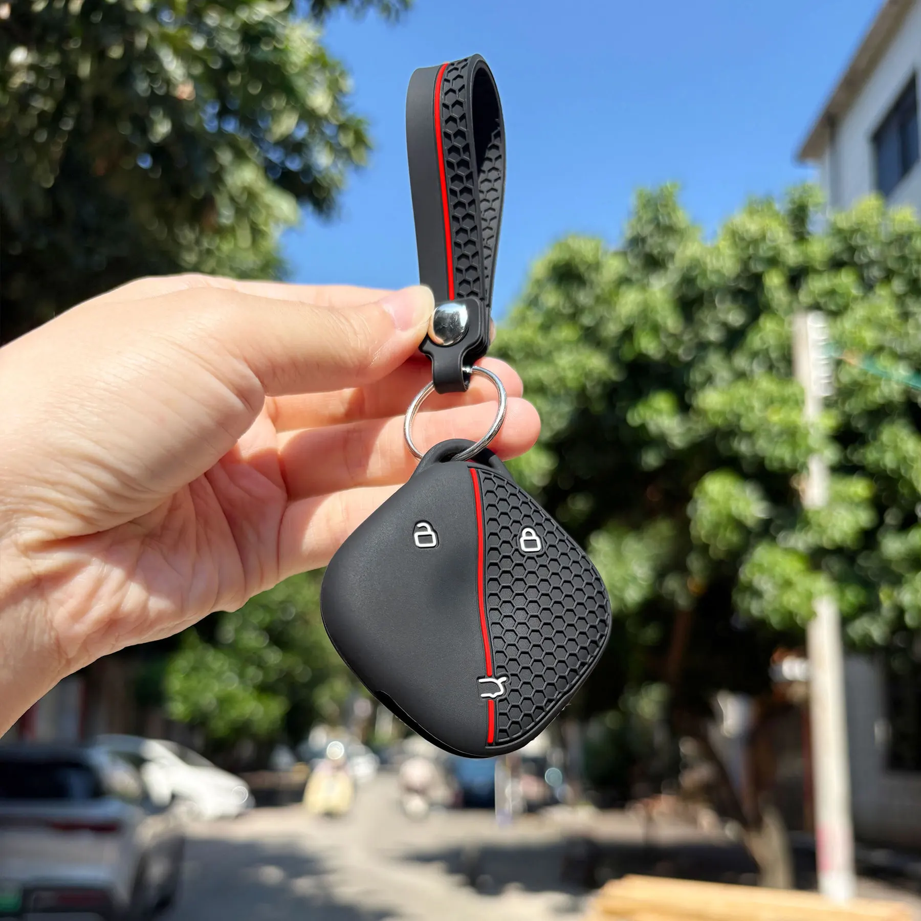 For Chevrolet Spark EUV Baojun Yep Plus 2025 2026 3 Buttons Silicone Remote Car Key Case Casing Holder Shell Key Cover Protector