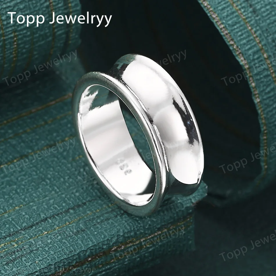 925 Sterling Silver Charm 5-10# Glossy Ring Ring Women Fashion Wedding Birthday Christmas Jewelry Gift