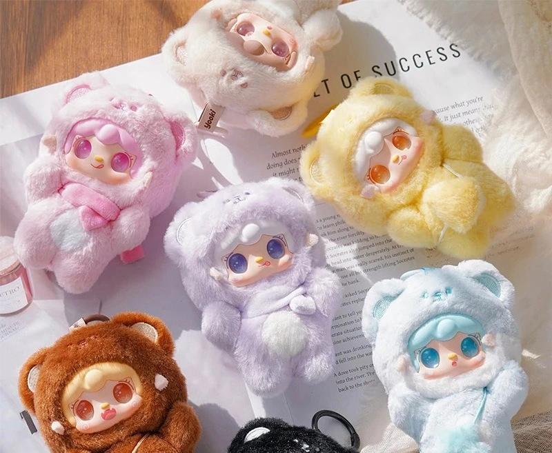 

Yooki кислород четвертого поколения укус медведя слепая коробка плюшевая виниловая кукла кулон подарок для девочки