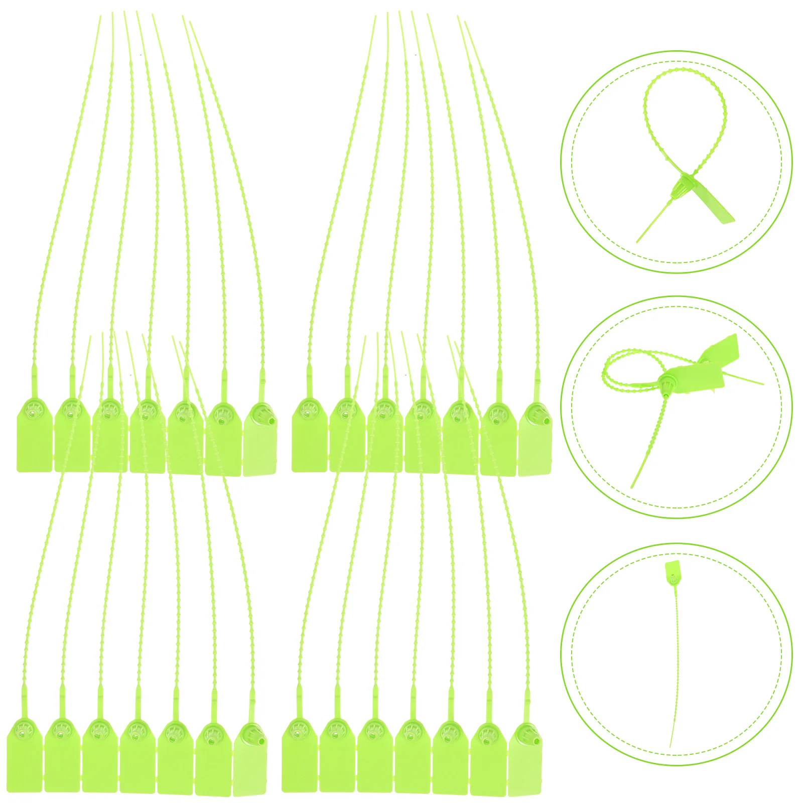 100 Pcs Seal Cable Sign Board Anti-counterfeiting Clips Self- Locking Cord