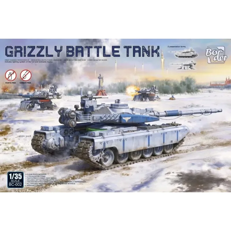 

Набор масштабной модели бордюра BC-002 1/35 Battle Tank Grizzly DIY Коллекция Подарок ·