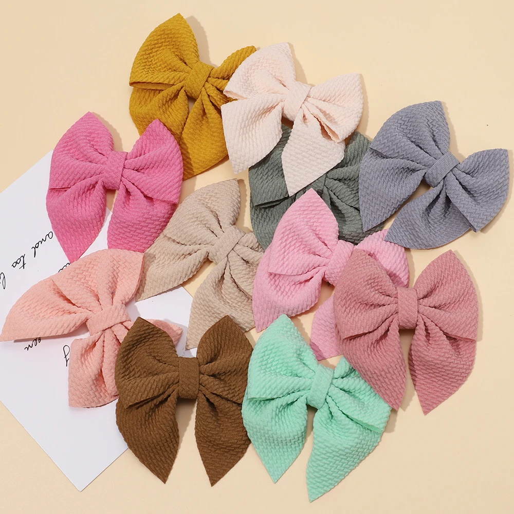 Baby Girl Solid Dovetail Hair Bows Alligator Clips for Newborn Baby Girl Hair Clips Hairpins Children's Accessories