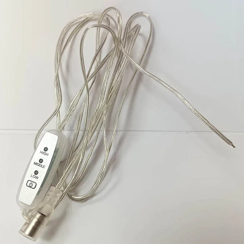 white transparent adjustable brightness DC LED 24awg Dimming light Switch extend Cable Dimmer Controller strip neon lamp cord 2m