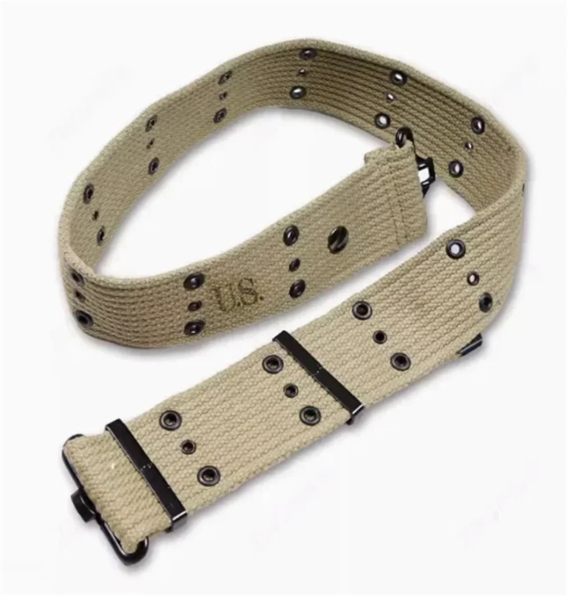 American M1936 waistband khaki three eye S-belt