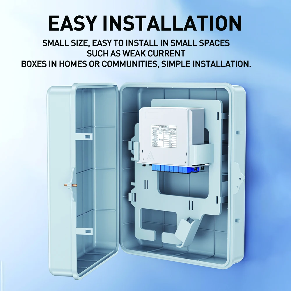 ZoeRax SC/APC إلى UPC صندوق مقسم الألياف البصرية (1 إلى 2/4/8/16) بطاقة كاسيت إدخال PLC الفاصل FTTH مقرنة الألياف الفاصل
