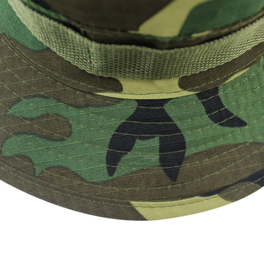 Fashion Military Camouflage Bucket Hats Jungle Camo Fisherman Hat with Wide Brim Sun Fishing Bucket Hat Camping Caps cotton caps