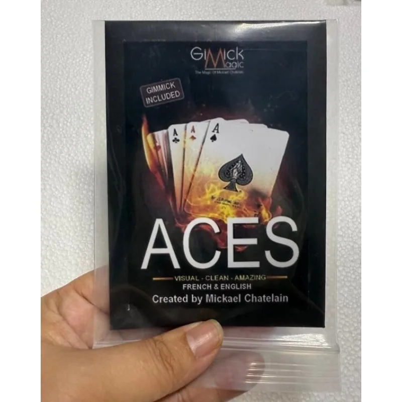 

ACES by Mickael Chatelain (Gimmick and Online Instructions) Magic Tricks Illusions Card Magic and Trick Decks Street Performer