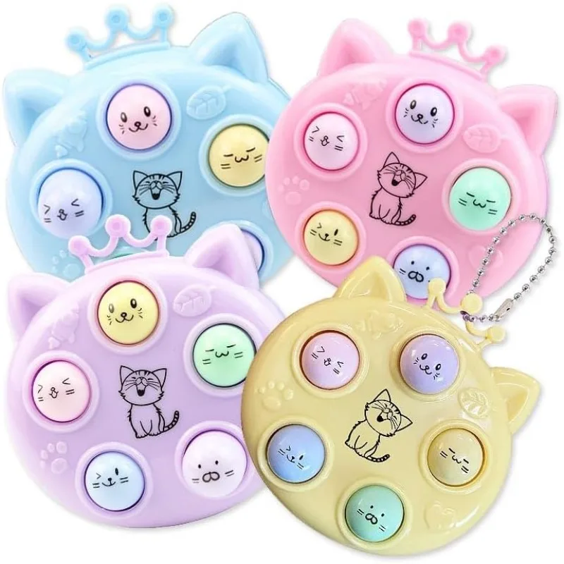 Mini Pop Keychain Sensory Fidget Whack A Mole Game Hand Eye Coordination Hamster Catching Sress Relief Toy for Adults Kids