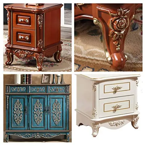 

Carved Solid Wood Furniture Legs For Sofa Chair Cabinet Table Ottoman 6 Inch Set Of Four Unfinished