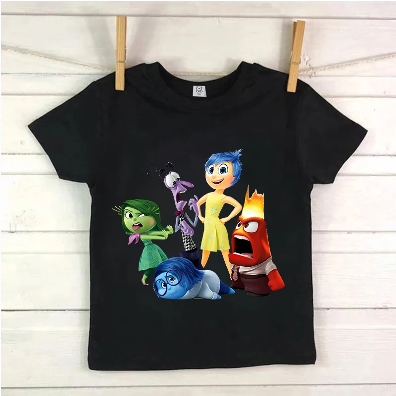 Inside Out 2 Summer Kids Tee Tops anime movie Girl Boy T Shirt Cartoon Printed children Clothes Short Sleeve Toddler Tee Shirts