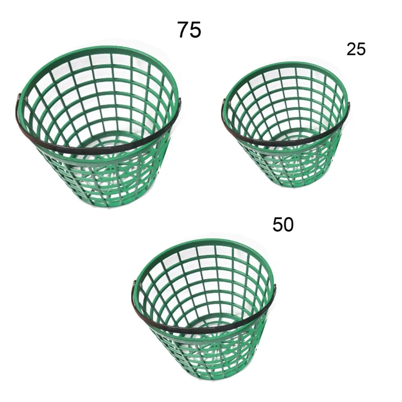 Y1UB Portable Golf Ball Storage Bucket Container with Handle Nylon Golf Ball Container Outdoor Sports Golf Club Accessories