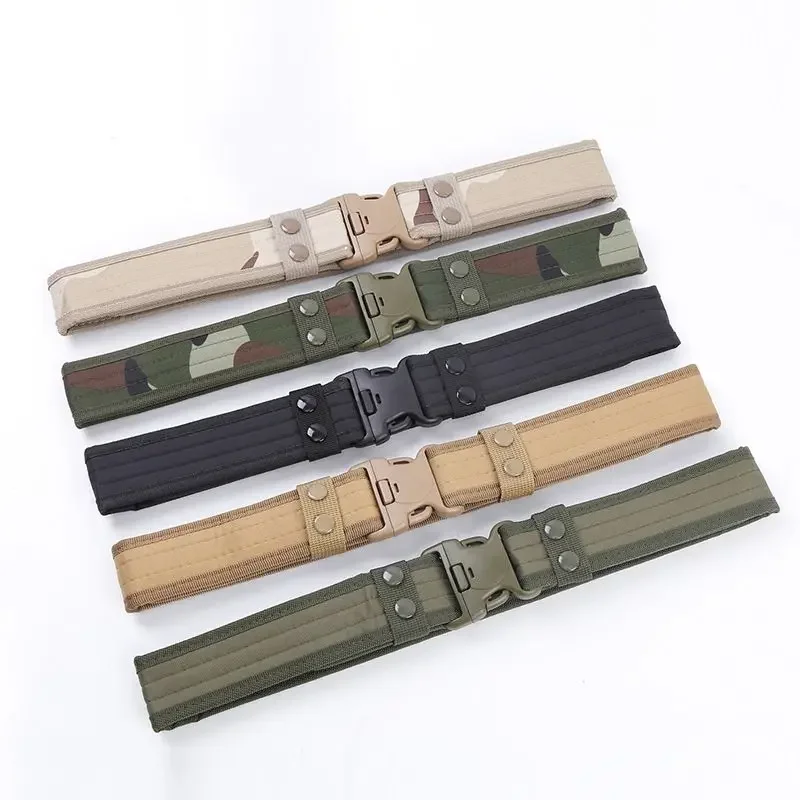 

New Style Belts Quick Release Tactical Belt Fashion Men Canvas Waistband Outdoor Hunting Camouflage Waist Strap