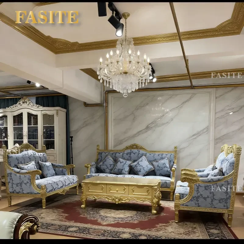 For French Fabric Sofa Set 1+2+3 Seater Removable Washable Turkish Style Living Room Furniture Comfortable Modern Home Decor