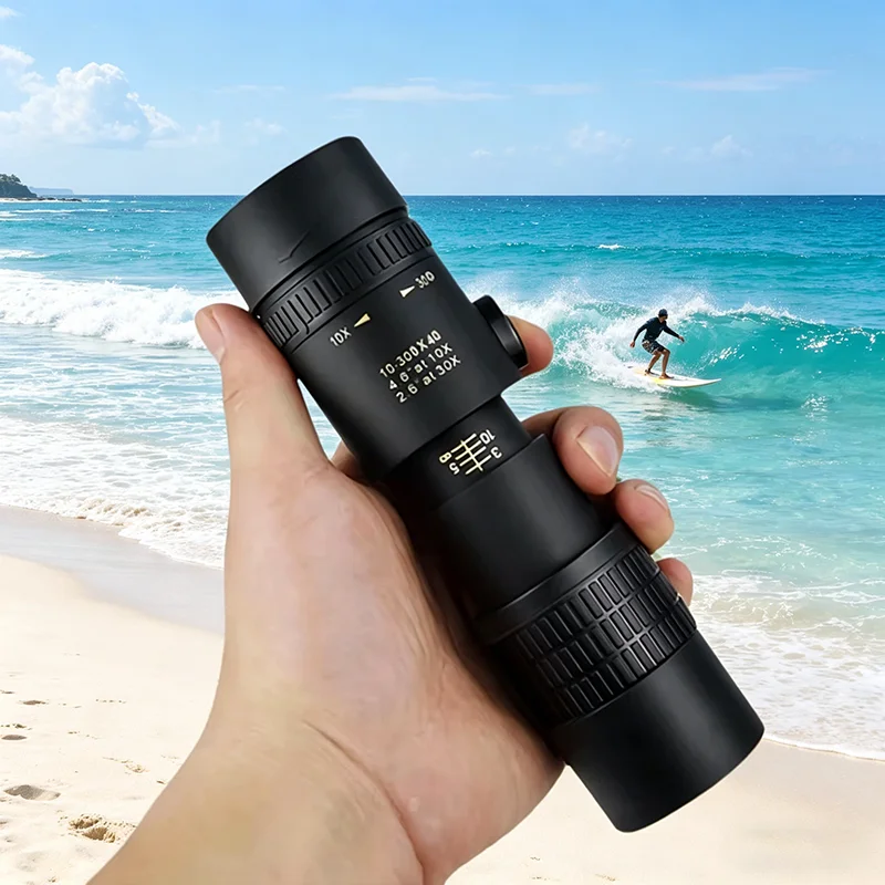 

10-300x40 Zoom Telescope HD Portable Strong Monocular Long Range Professional Monocular Low Night Vision For Hunting Camping