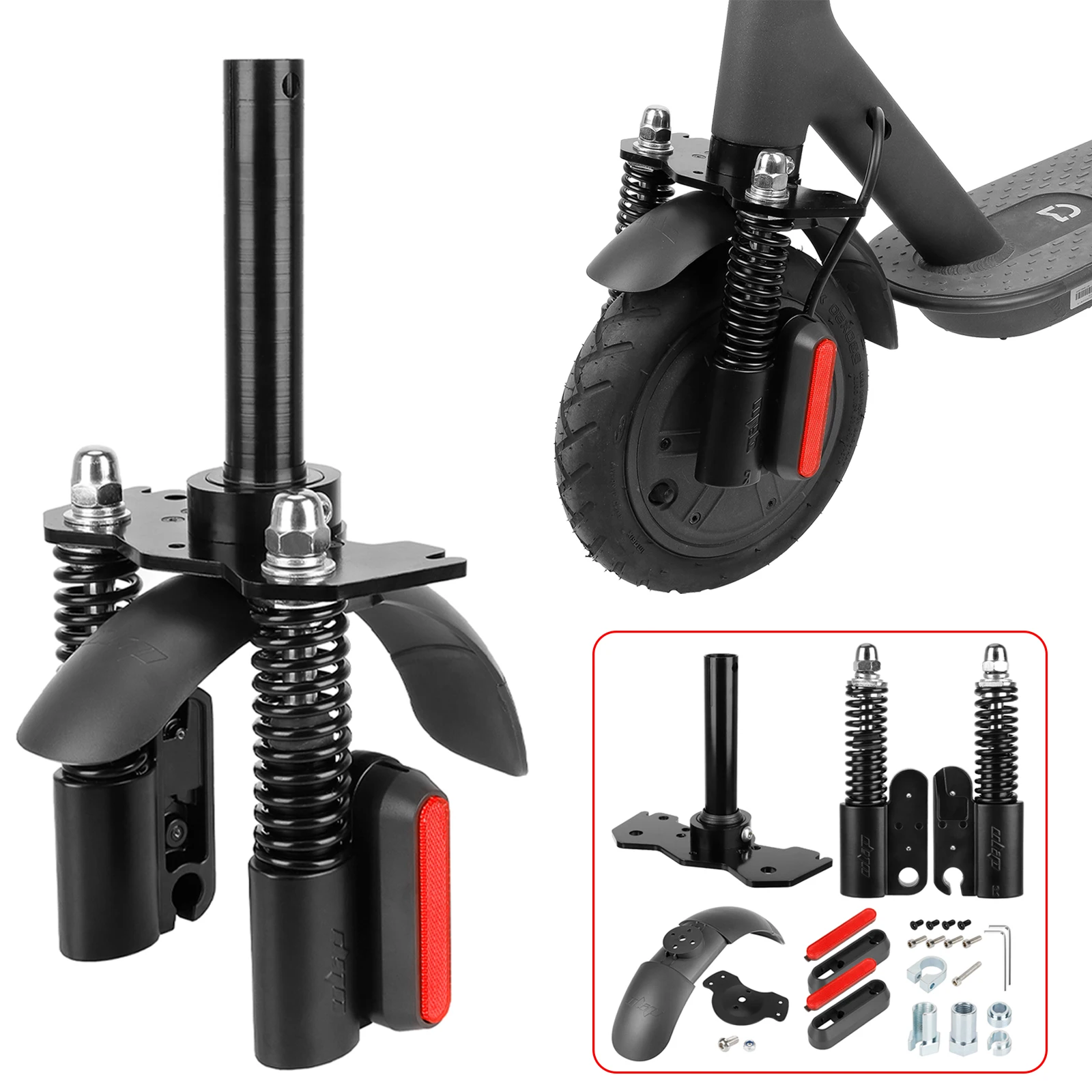 Ulip Scooter Upgrade Hydraulic Front Shock Absorber With Fender Kit Front Suspension Absorber Parts For Xiaomi M365 Pro 2 1S Mi3