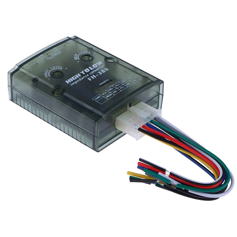 12V 4 Channel Audio Impedance Converter High To Low Line Car Stereo Radio Speaker Frequency Filter