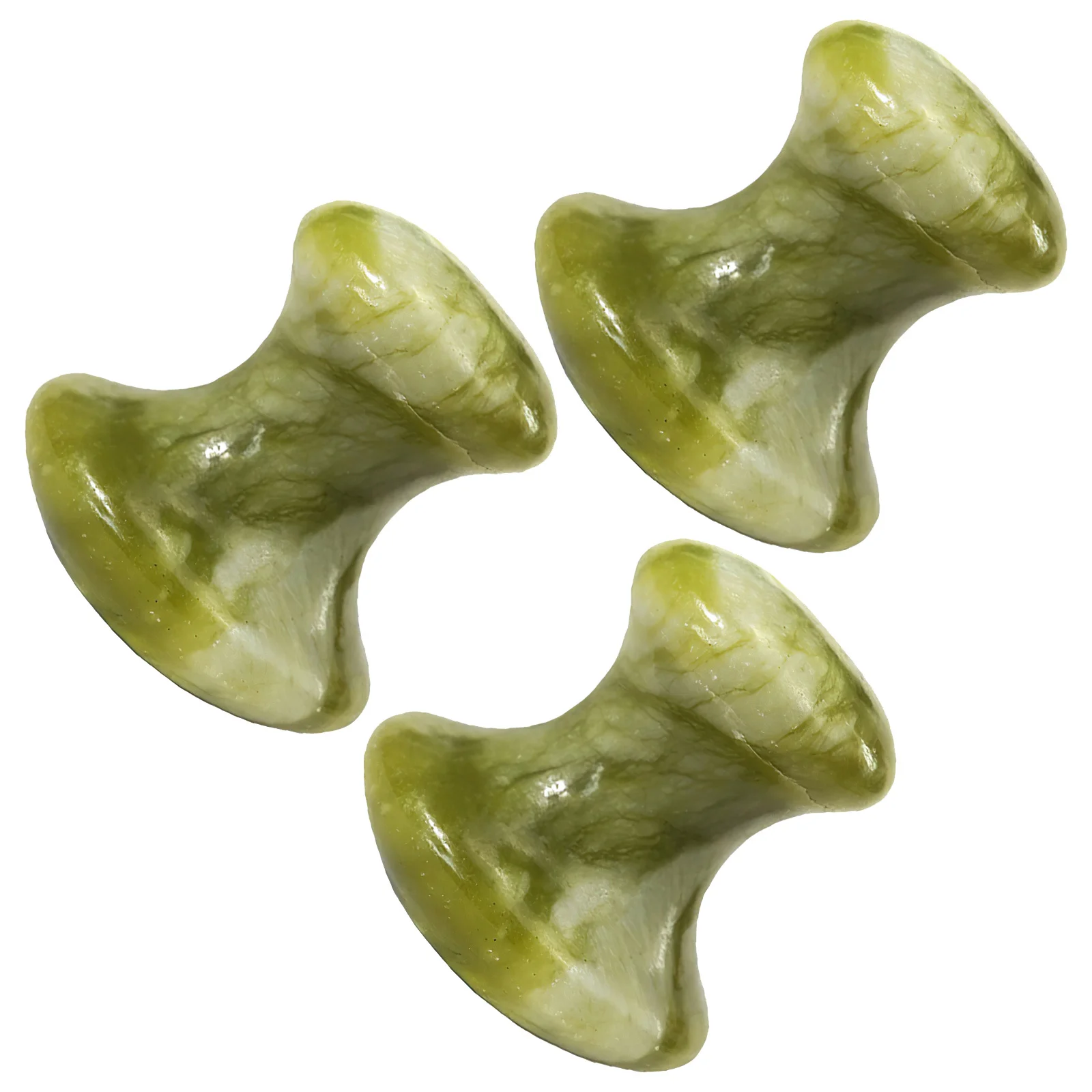 3 قطعة الفطر الاستمالة تدليك الحجارة الوجه اليشم تدليك حجر غوا شا الوجه مدلك العناية بالجسم الاسترخاء أداة تدليك