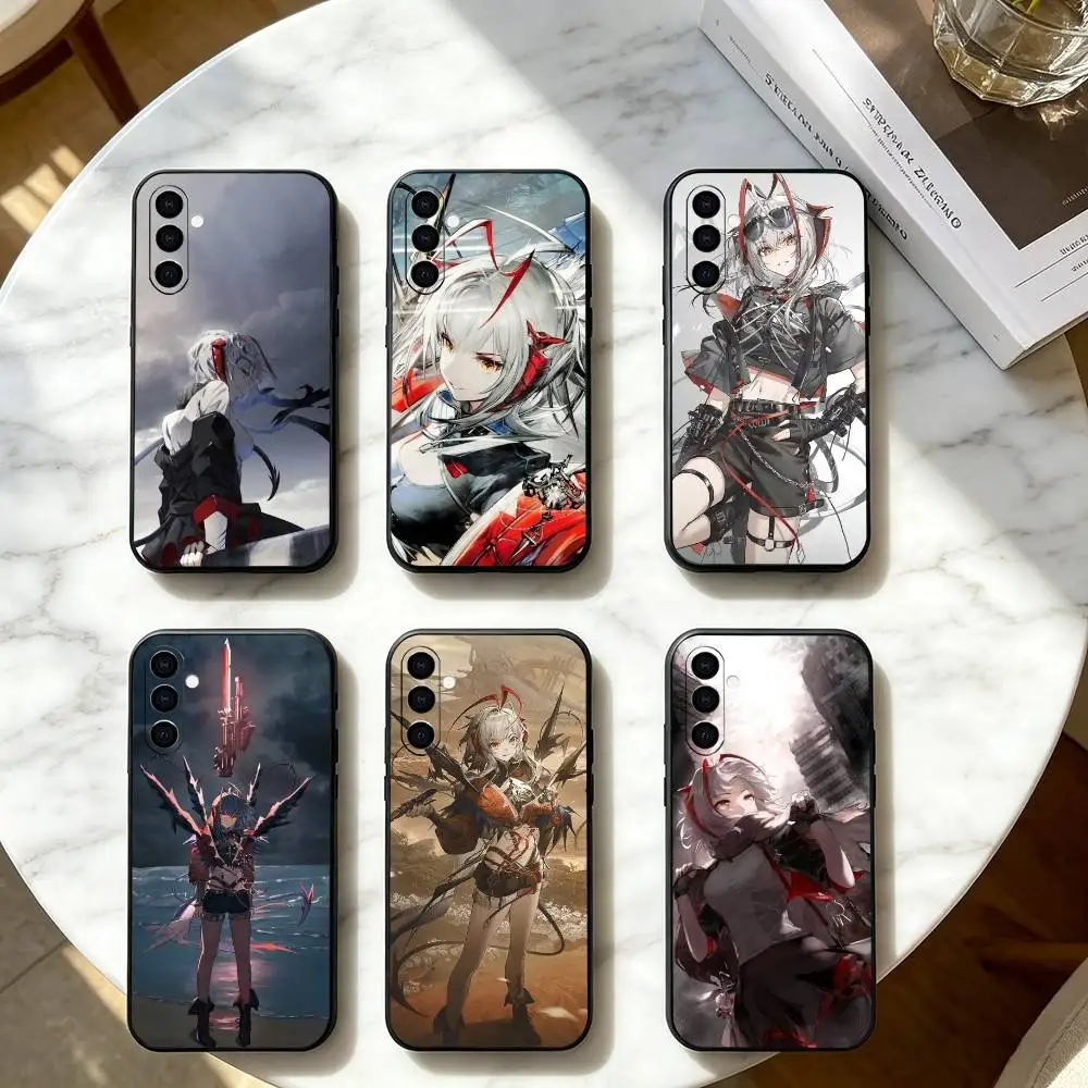 Game W A-Arknights Gift Phone Case Black Silicone Soft For Samsung Galaxy A73,A72,A71,A70,A53,A52,A51