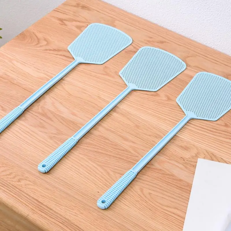 

New Fly Swat Swatter Swatters Efficient Flexible PP Handheld Long Handle Fly Swatter Trap Household Supplies For Home Indoor