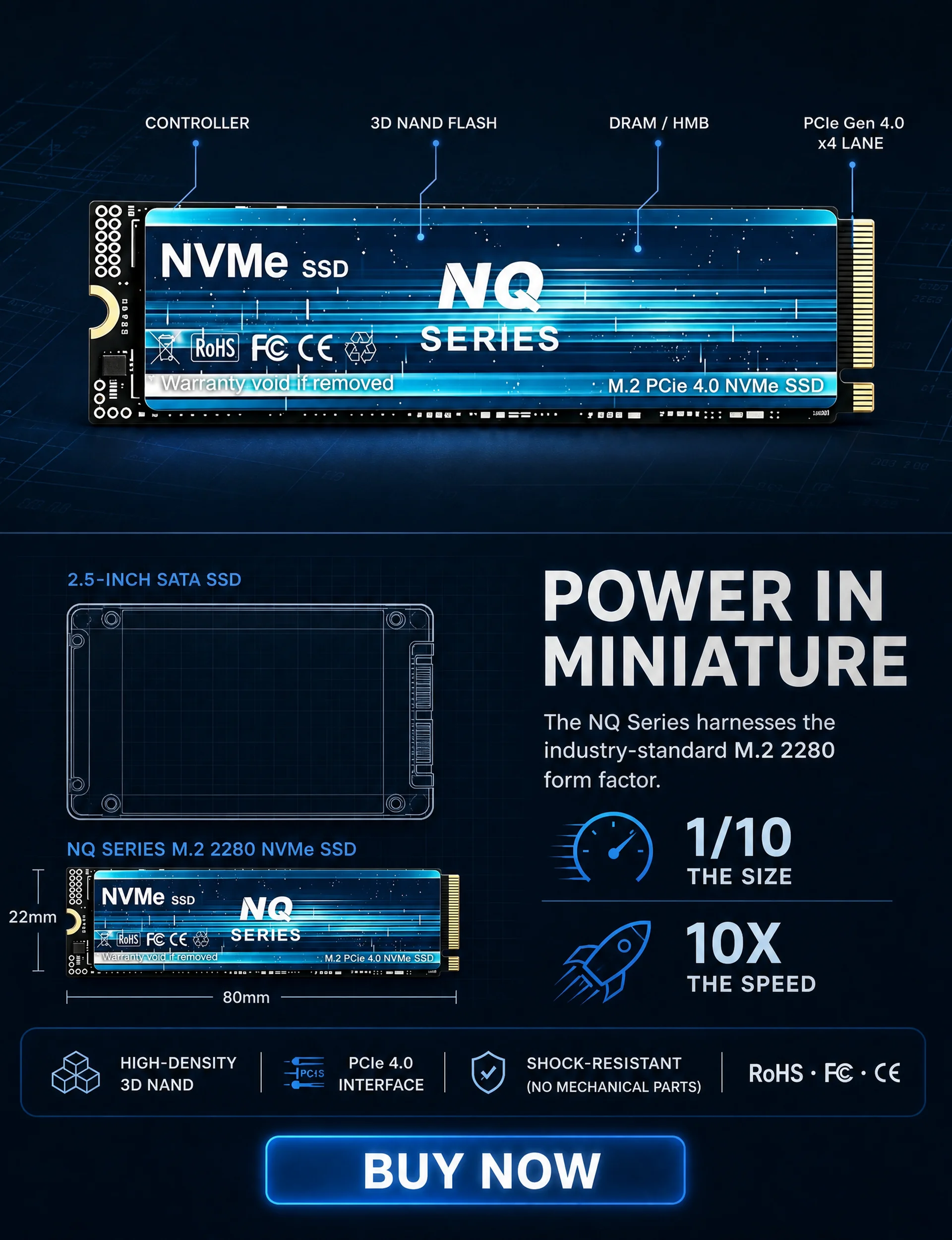 سلسلة NQ PCIe 4.0 NVMe M.2 SSD - مراجعة M.2 Nvme 4Tb Pcie 4.0 Ssd وسعره