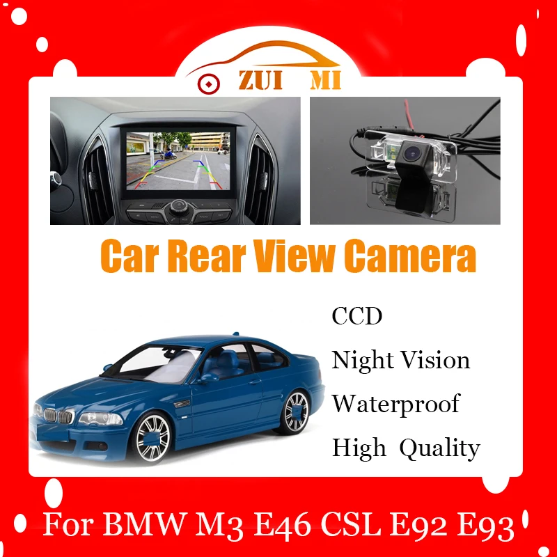 Car Reverse Rear View Camera For BMW M3 E46 CSL E92 E93 CCD Full HD Night Vision Backup Parking Camera