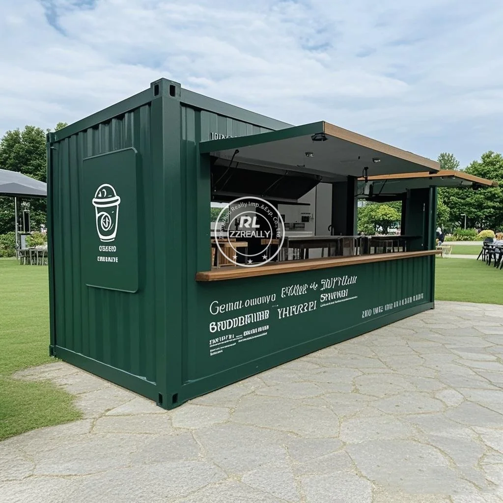 Customizable Affordable 20 FT Shop Container Coffee Shop Bar Fast-food Restaurant Convenience Store Kiosk Booth
