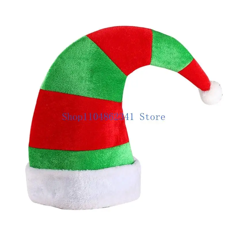 5asd Lễ Hội Cong Santa Nón Cổ Điển Màu Đỏ Xanh Lá Cây Màu Sắc Cha Giáng Sinh Mũ Dành Cho Người Lớn Trẻ Sự Kiện Giáng Sinh Tập