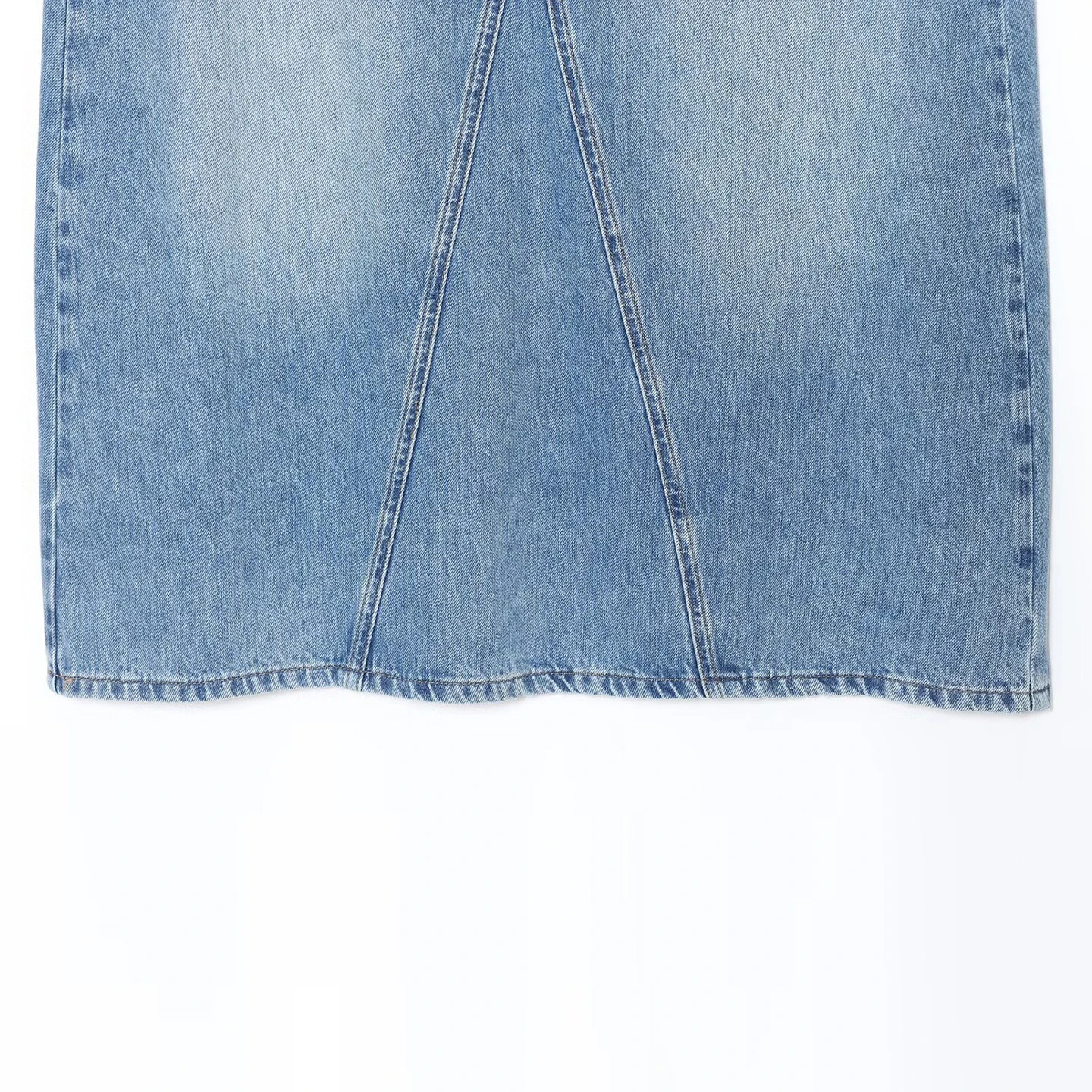 

Z Women's Faionable Casual A-Line Denim Skirt High Waist Midi Skirt Stand Fit Commute Sle Polyester Fiber