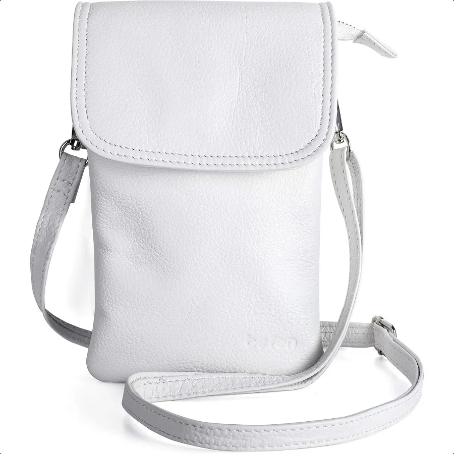 

Genuine Leather Small Crossbody Bags for Women Cell Phone Bag Cross Body Pursier Zipper