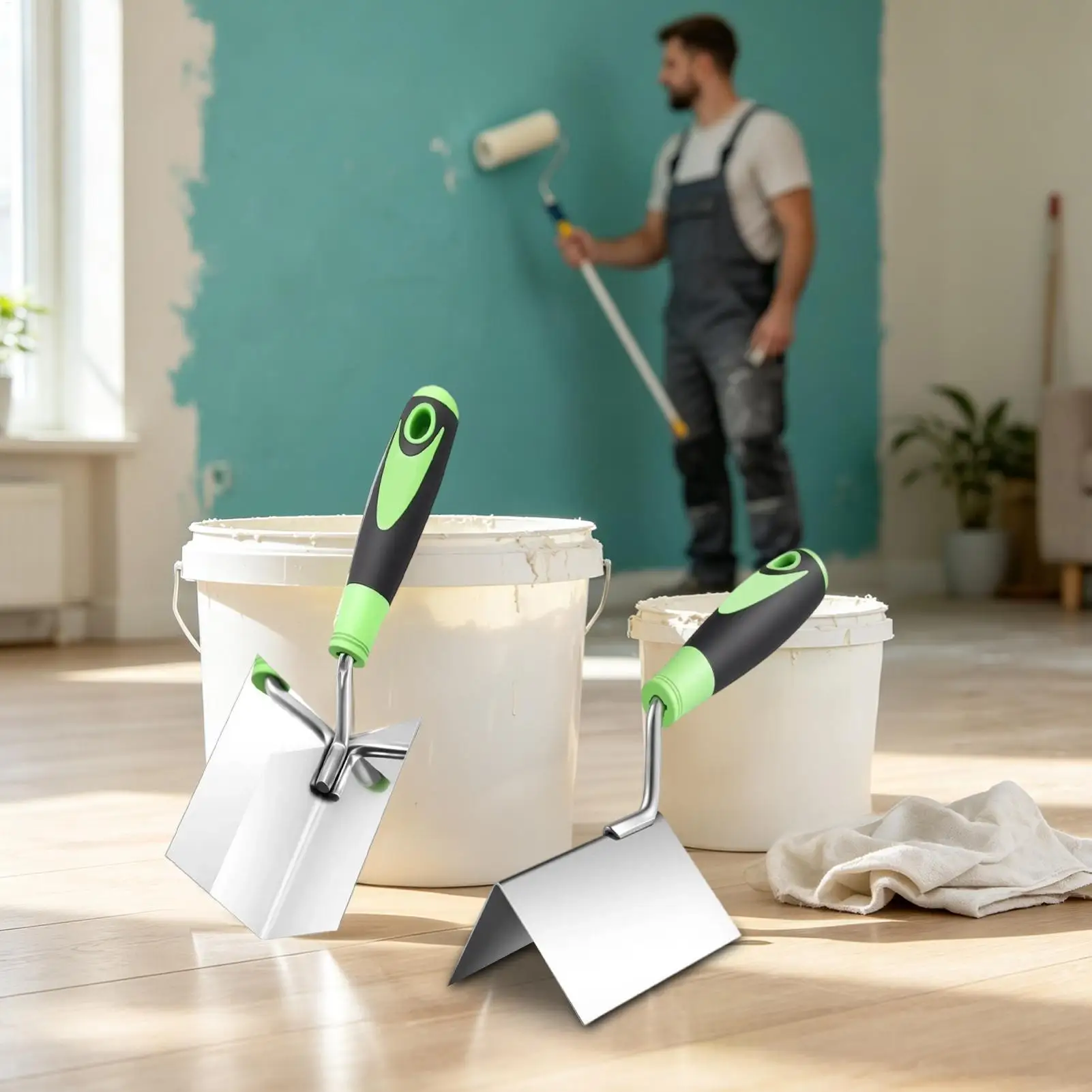 Stainless Steel Corner Trowel Drywall Corner Knife Stainless Steel Inside Outside Corner Trowel Hand Tool For Plasterboard Wall