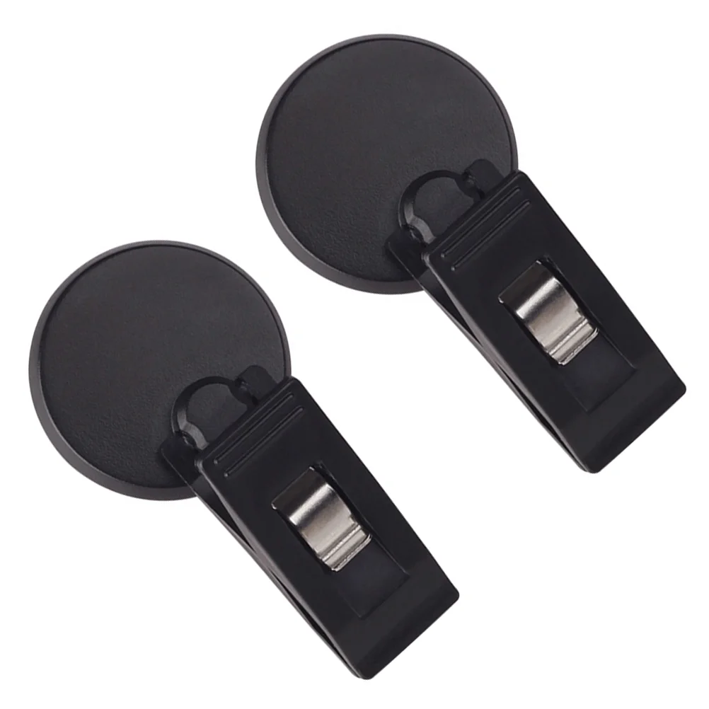 2Pcs Vehicle-mounted Access Control Holder Multi-function Clip Convenient Bill Holder Black